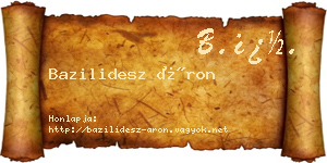 Bazilidesz Áron névjegykártya